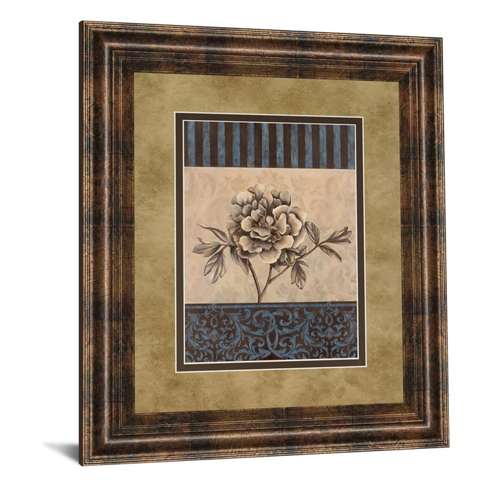Classy Living Rose Refined I Wall Art Double Mat 34"x40", Chocolate