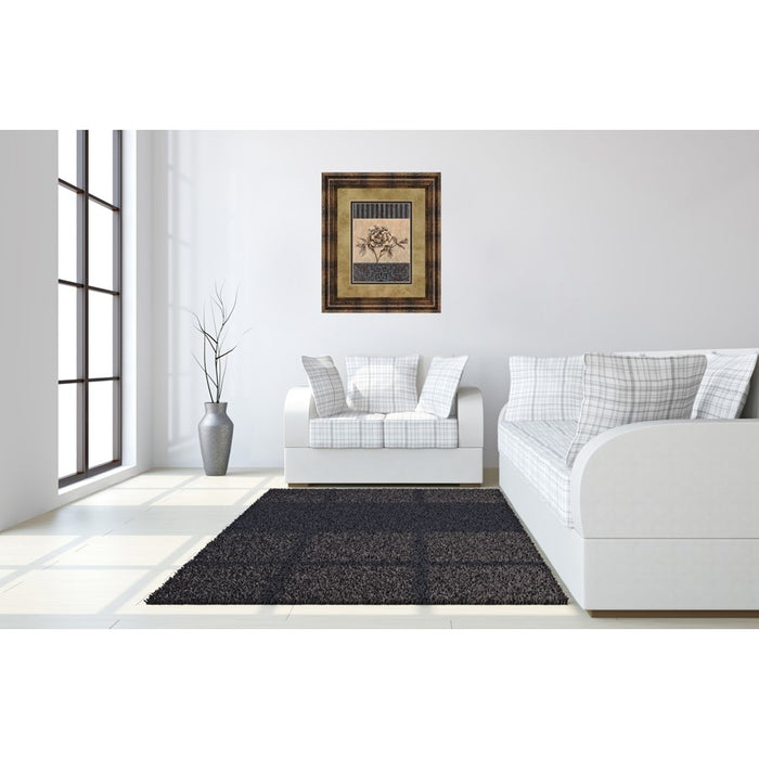 Classy Living Rose Refined I Wall Art Double Mat 34"x40", Chocolate