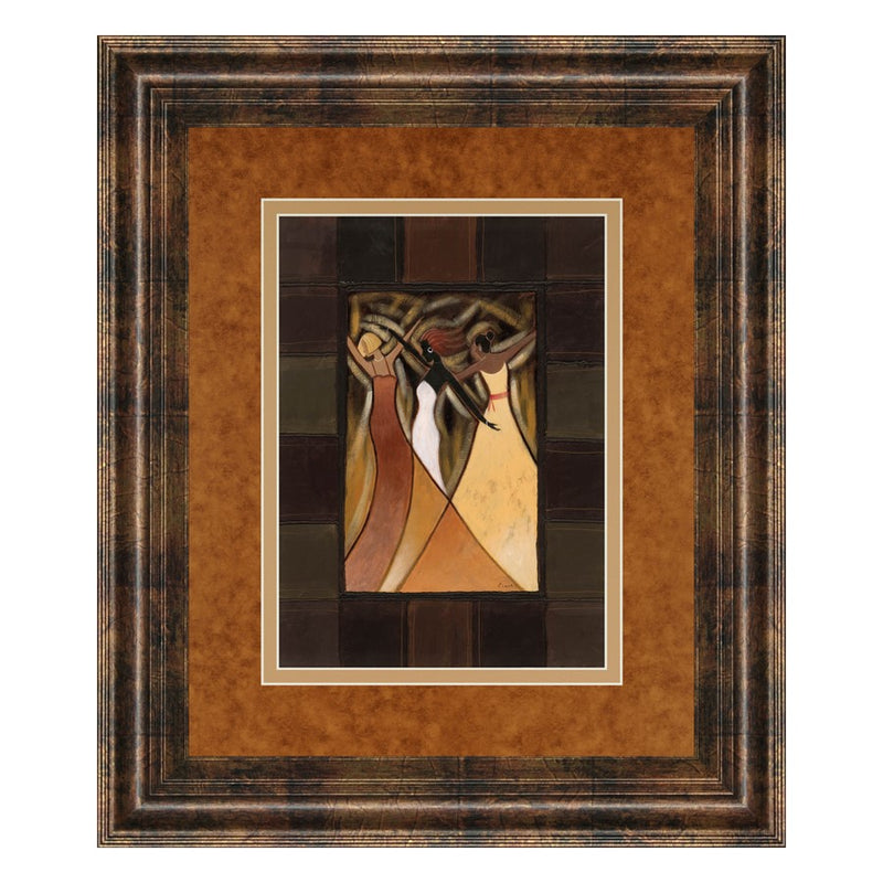 Classy Living Elegant Dance Wall Art Double Mat 34"x40", Dark Chocolate