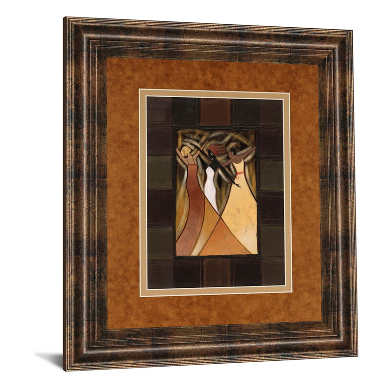 Classy Living Elegant Dance Wall Art Double Mat 34"x40", Dark Chocolate