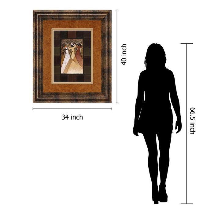 Classy Living Divine Grace I Wall Art Double Mat 34"x40", Chocolate