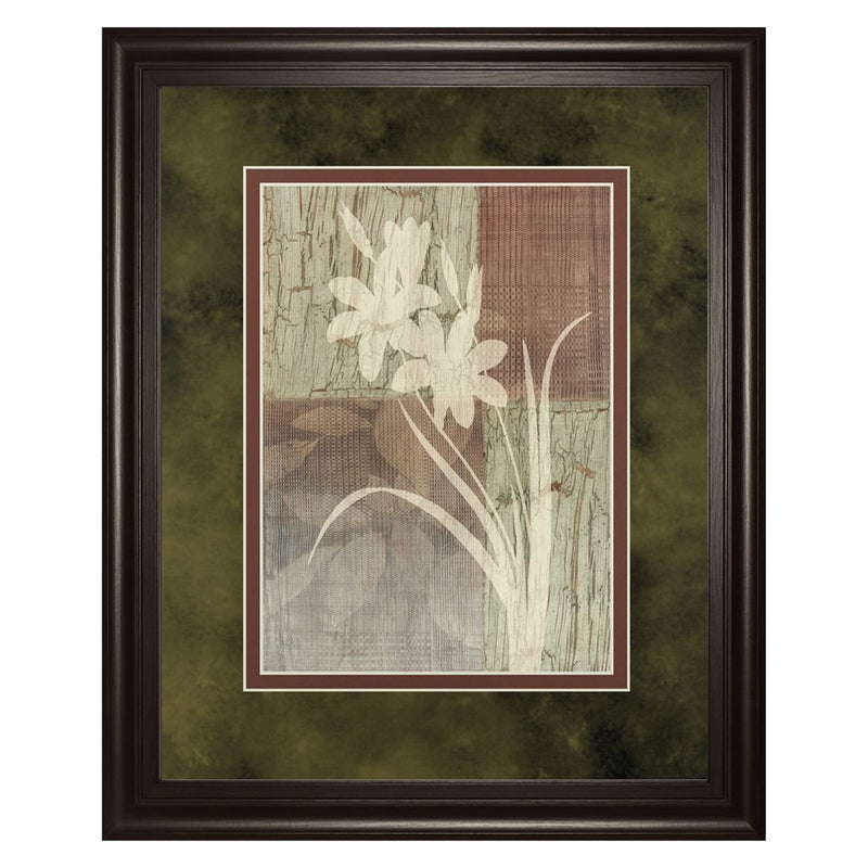 Classy Living Lily Silhouette Wall Art Double Mat 34"x40", Chocolate