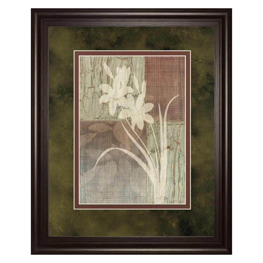 Classy Living Lily Silhouette Wall Art Double Mat 34"x40", Chocolate