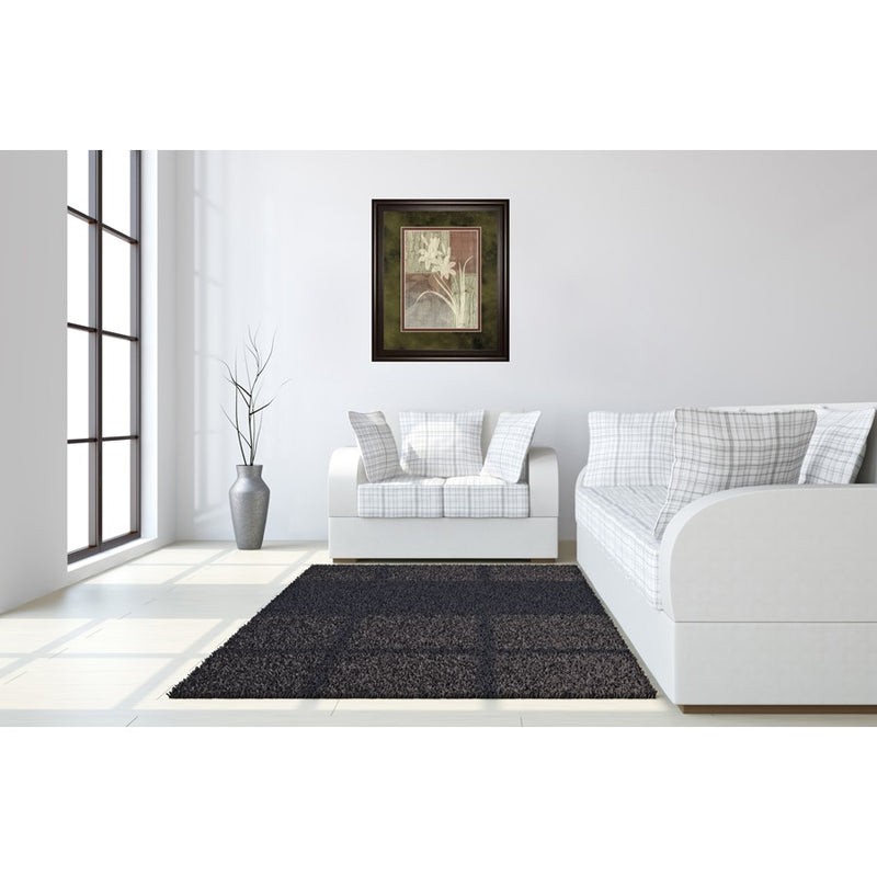 Classy Living Lily Silhouette Wall Art Double Mat 34"x40", Chocolate