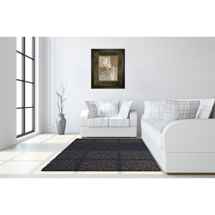 Classy Living Lily Silhouette Wall Art Double Mat 34"x40", Chocolate