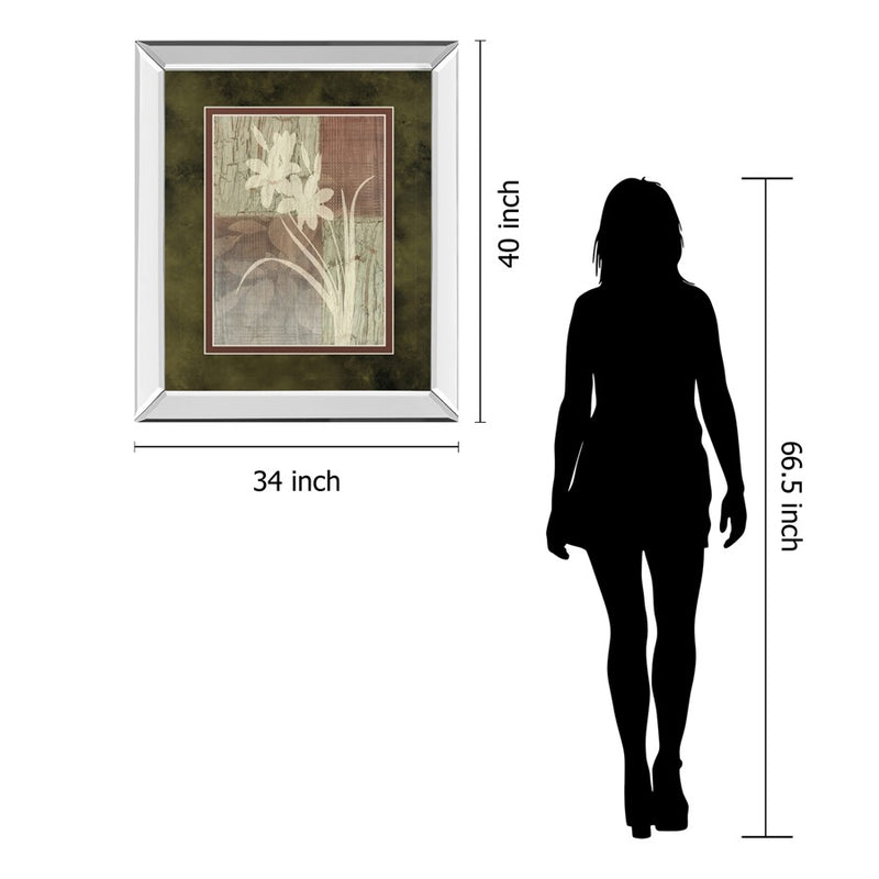 Classy Living Lily Silhouette Wall Art 34"x40", Mirrored