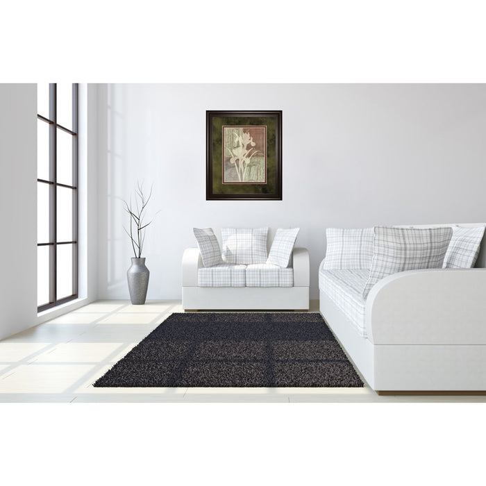 Classy Living Iris Silhouette Wall Art Double Mat 34"x40", Chocolate