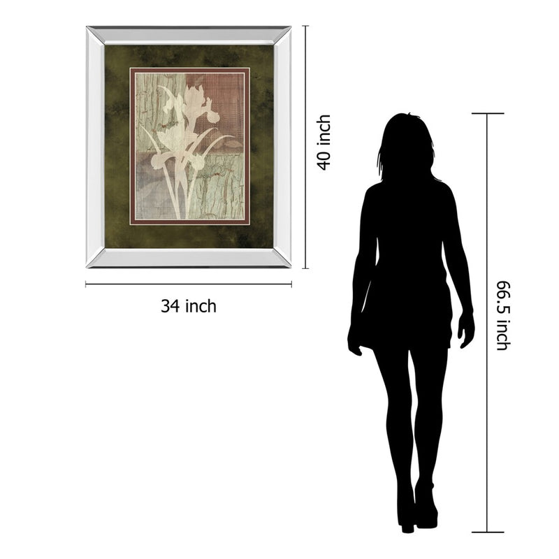 Classy Living Iris Silhouette Wall Art 34"x40", Mirrored