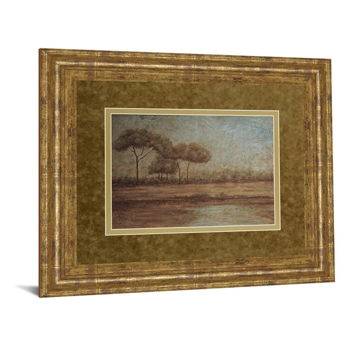 Classy Living Tranquil Trees Wall Art Double Mat 40"x34", Gilded Radiance