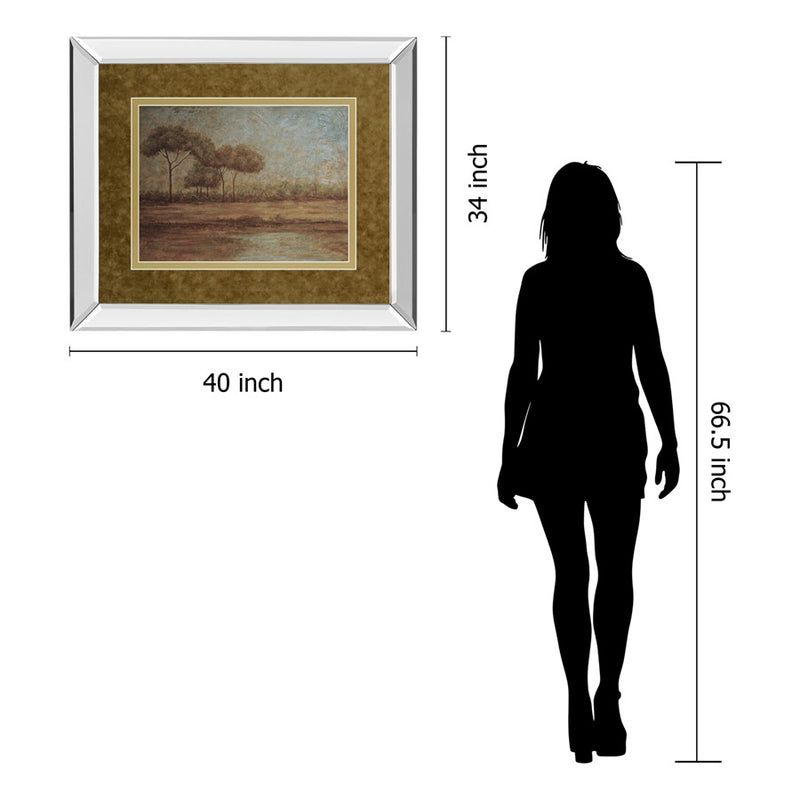 Classy Living Tranquil Trees Wall Art 40"x34", Mirrored