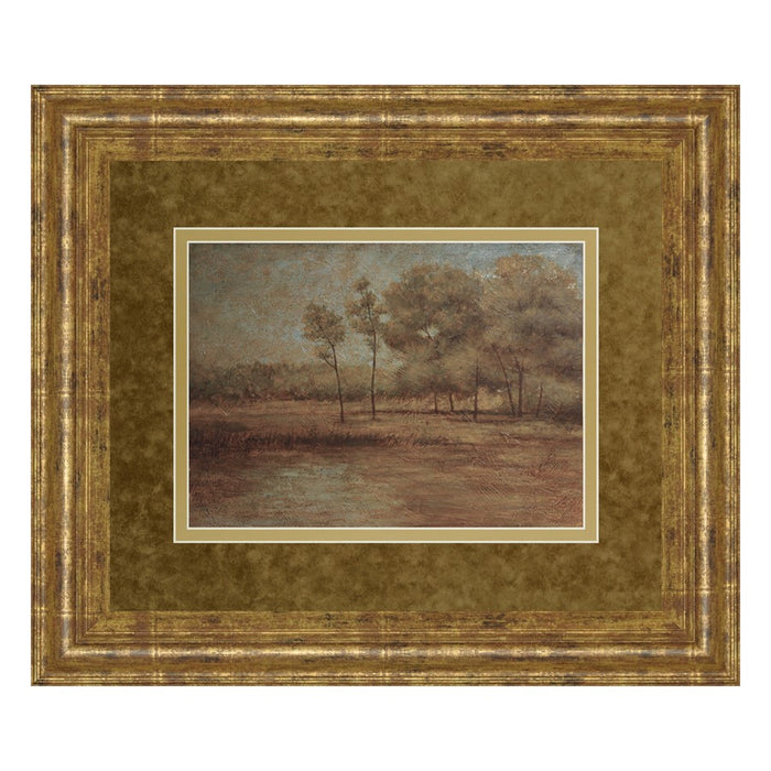 Classy Living Woodland Solitude Wall Art Double Mat 40"x34", Gilded