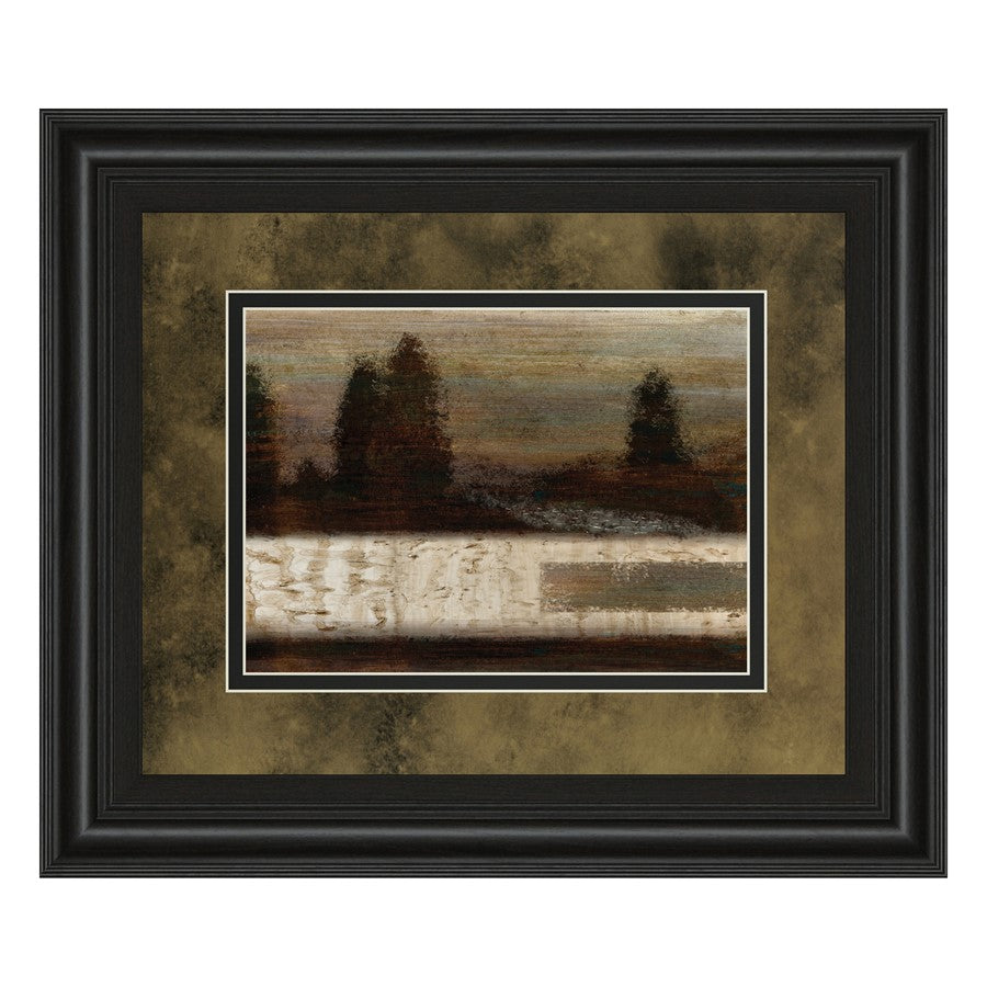 Classy Living Quiet Forest Wall Art Double Mat 40"x34", Midnight Aura