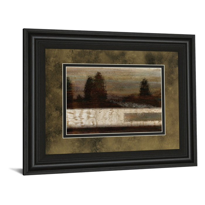 Classy Living Quiet Forest Wall Art Double Mat 40"x34", Midnight Aura
