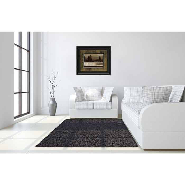 Classy Living Quiet Forest Wall Art Double Mat 40"x34", Midnight Aura