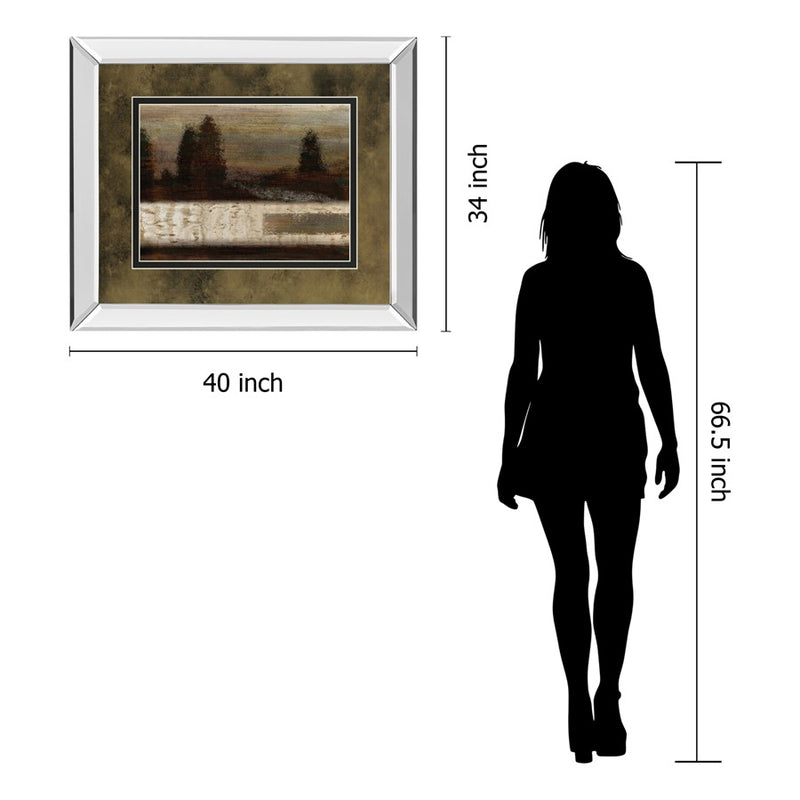 Classy Living Quiet Forest Wall Art 40"x34", Mirrored