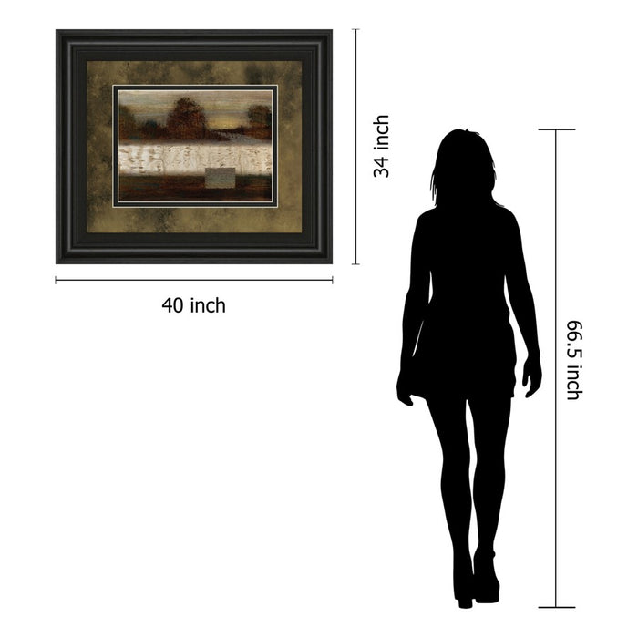 Classy Living Secluded Forest Wall Art Double Mat 40"x34", Midnight Aura