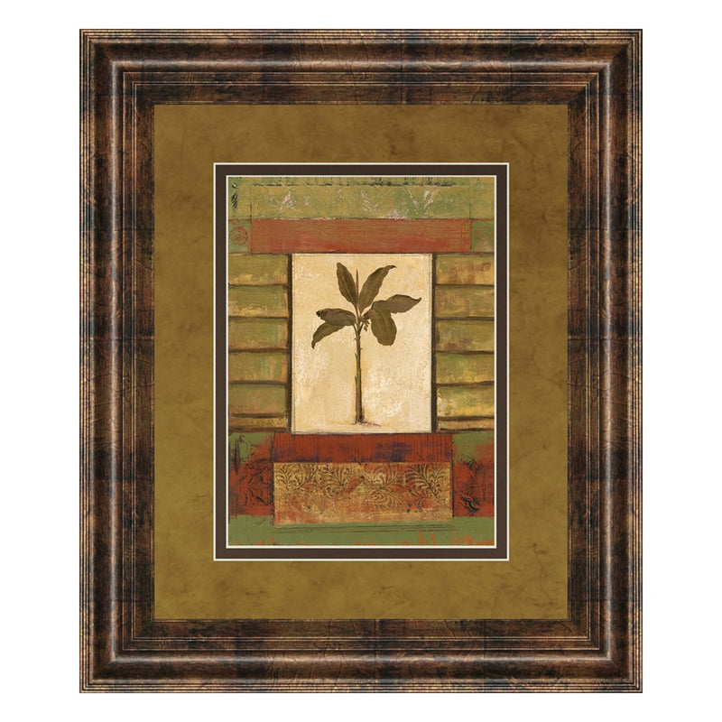 Classy Living Classic Palm II Wall Art Double Mat 34"x40", Chocolate
