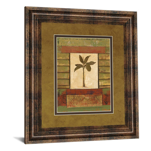 Classy Living Classic Palm II Wall Art Double Mat 34"x40", Chocolate