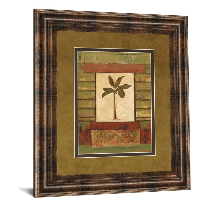 Classy Living Classic Palm II Wall Art Double Mat 34"x40", Chocolate