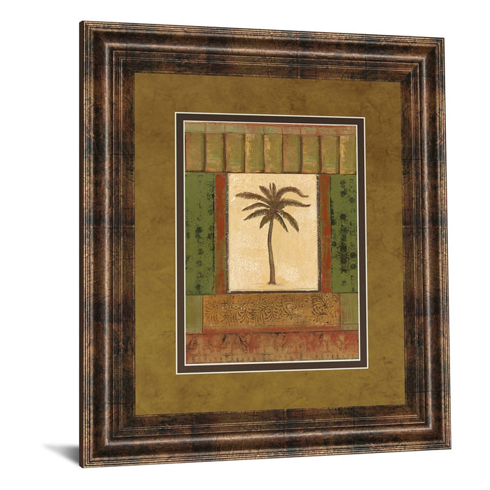 Classy Living Tranquil Palm Wall Art Double Mat 34"x40", Dark Chocolate