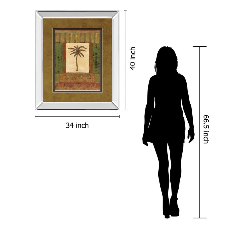 Classy Living Tranquil Palm Wall Art 34"x40", Mirrored