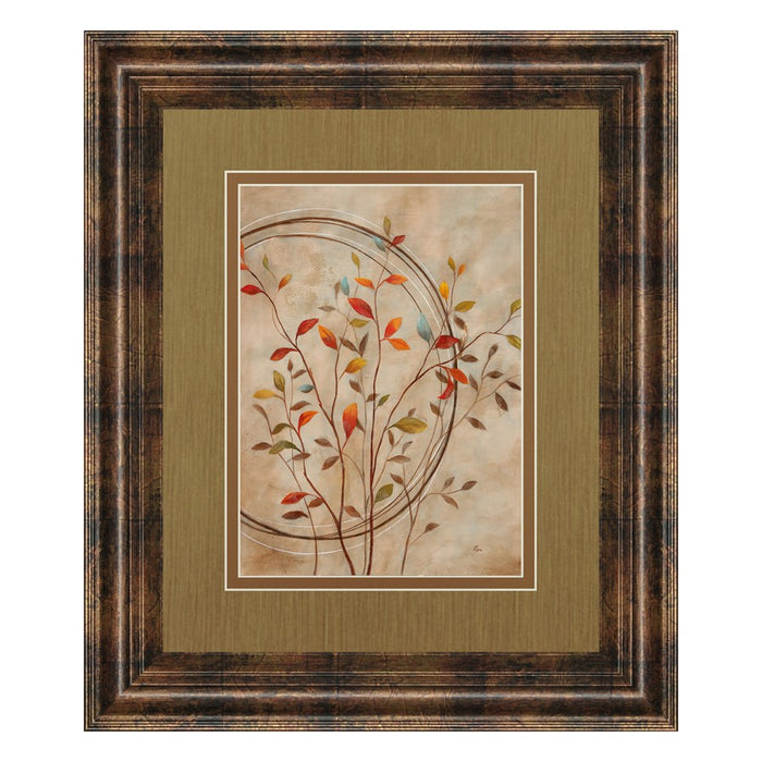 Classy Living Autumn Leaves Wall Art Double Mat 34"x40", Dark Chocolate