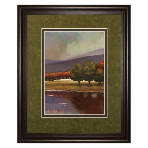 Classy Living Tranquil Lake View Wall Art Double Mat 34"x40", Chocolate - DM5251