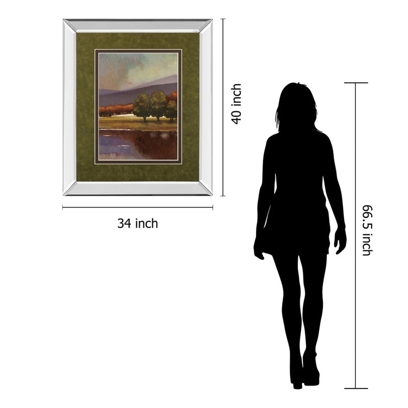 Classy Living Tranquil Lake View Wall Art 34"x40", Mirrored