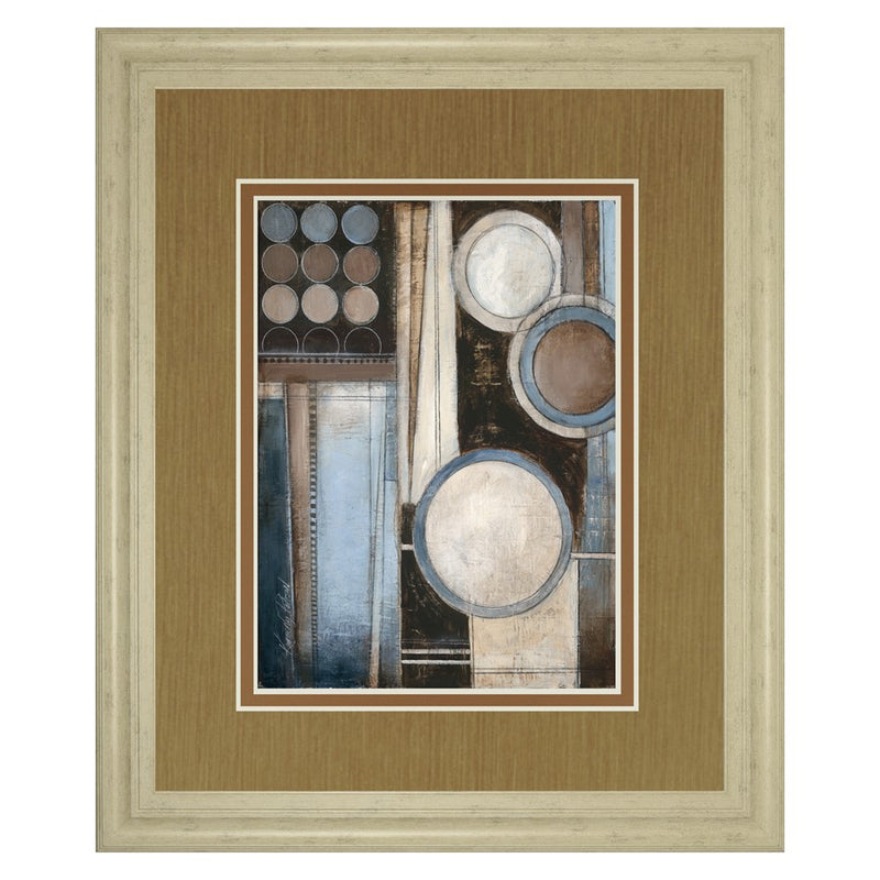 Classy Living Blue Notes II Wall Art Double Mat 34"x40", Ivory Bliss