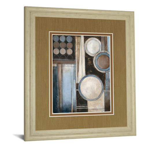 Classy Living Blue Notes II Wall Art Double Mat 34"x40", Ivory Bliss