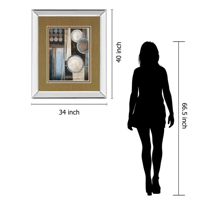 Classy Living Blue Notes II Wall Art 34"x40", Mirrored