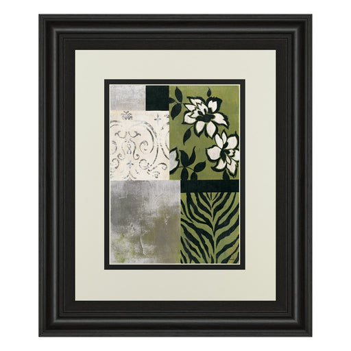 Classy Living Patterned Botanicals Wall Art Double Mat 34"x40", Midnight