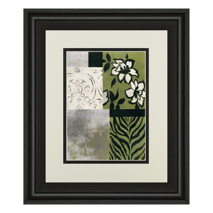 Classy Living Patterned Botanicals Wall Art Double Mat 34"x40", Midnight