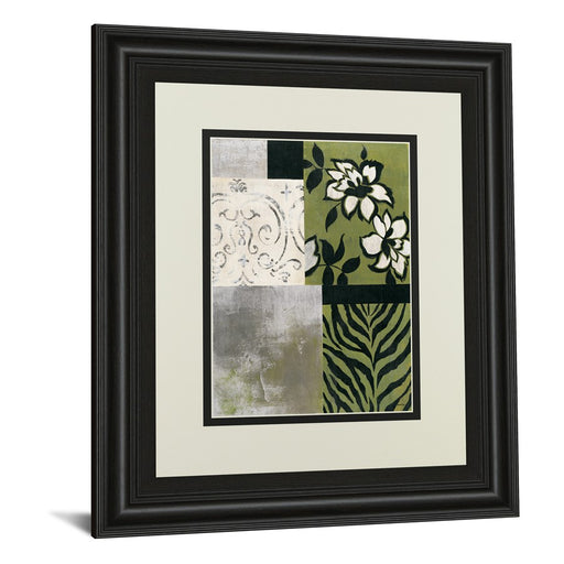 Classy Living Patterned Botanicals Wall Art Double Mat 34"x40", Midnight
