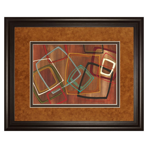 Classy Living Retro Loops Wall Art Double Mat 40"x34", Dark Chocolate