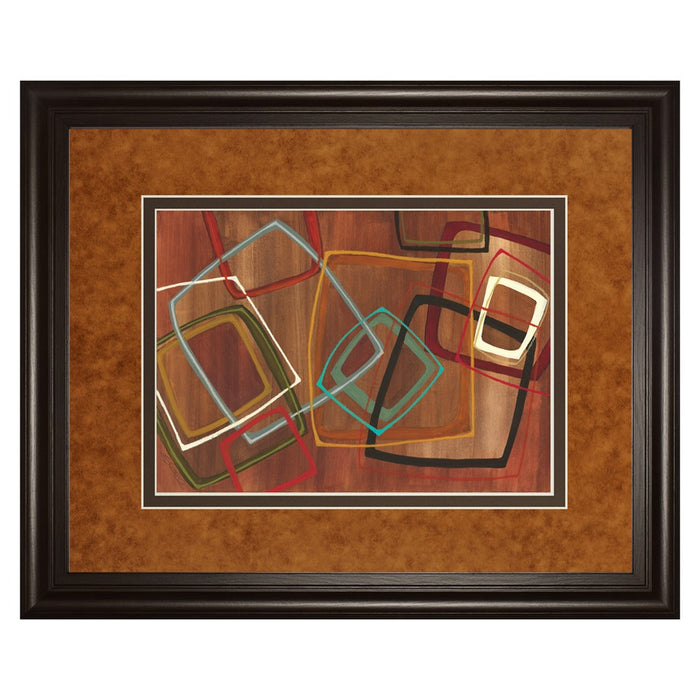Classy Living Retro Loops Wall Art Double Mat 40"x34", Dark Chocolate