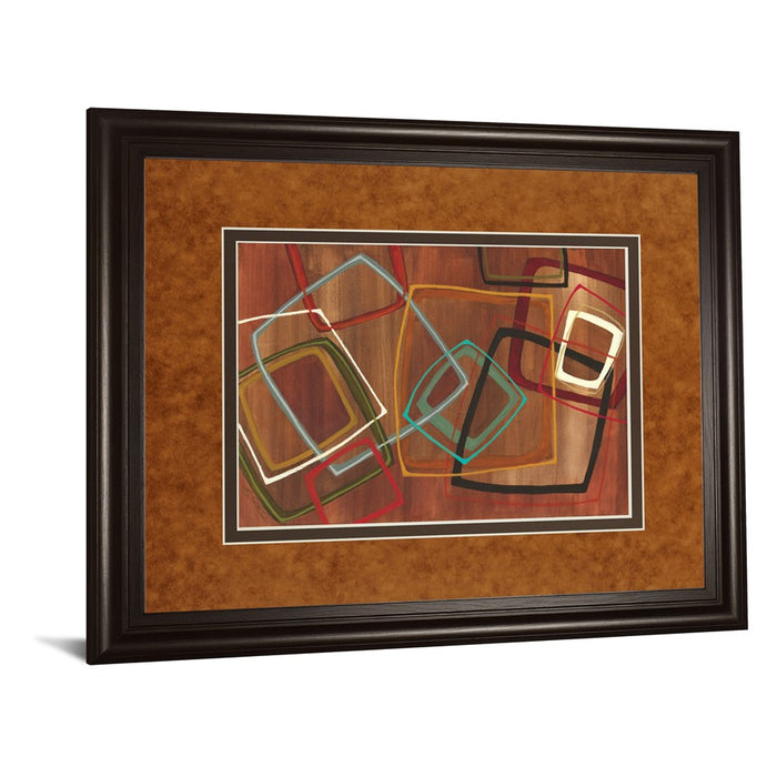 Classy Living Retro Loops Wall Art Double Mat 40"x34", Dark Chocolate