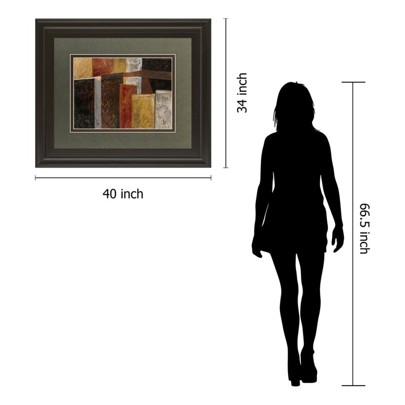 Classy Living Urban Layers Wall Art Double Mat 40"x34", Dark Chocolate
