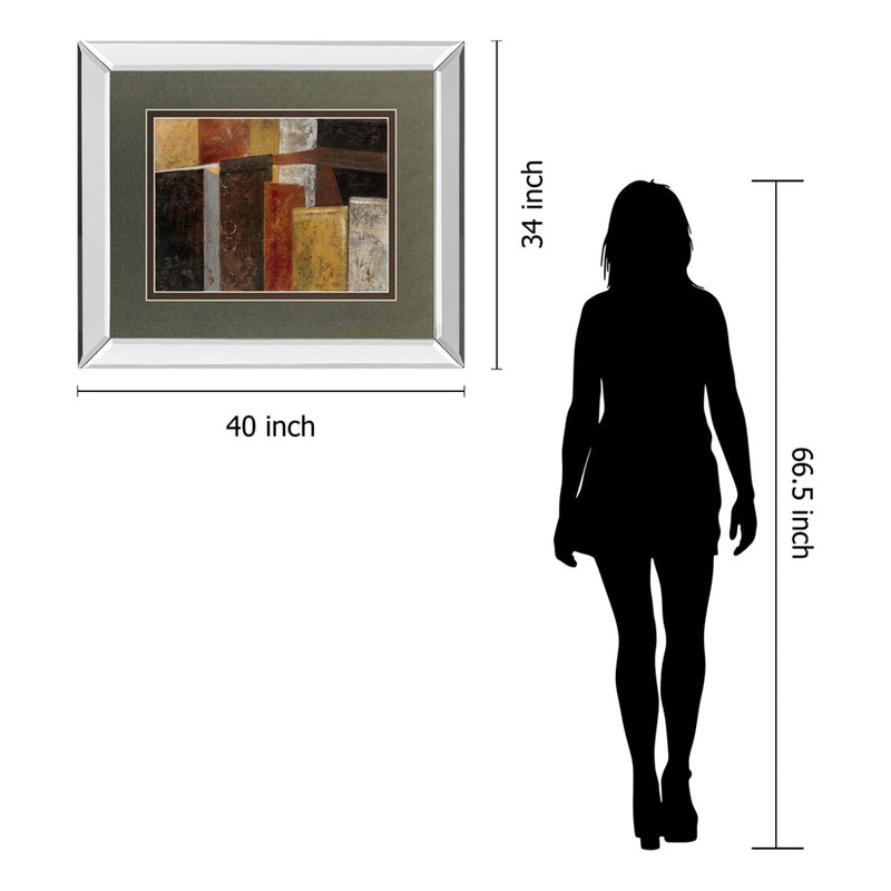 Classy Living Urban Layers Wall Art 40"x34", Mirrored