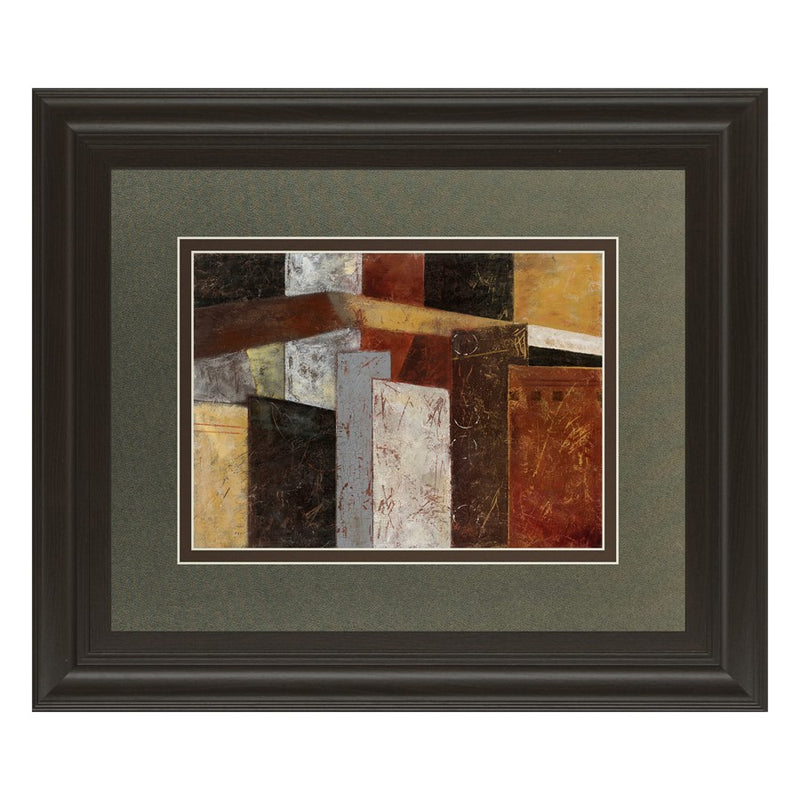 Classy Living Urban Geometry Wall Art Double Mat 40"x34", Chocolate