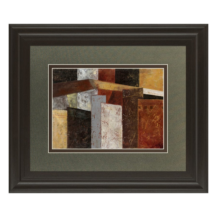 Classy Living Urban Geometry Wall Art Double Mat 40"x34", Chocolate - DM5272