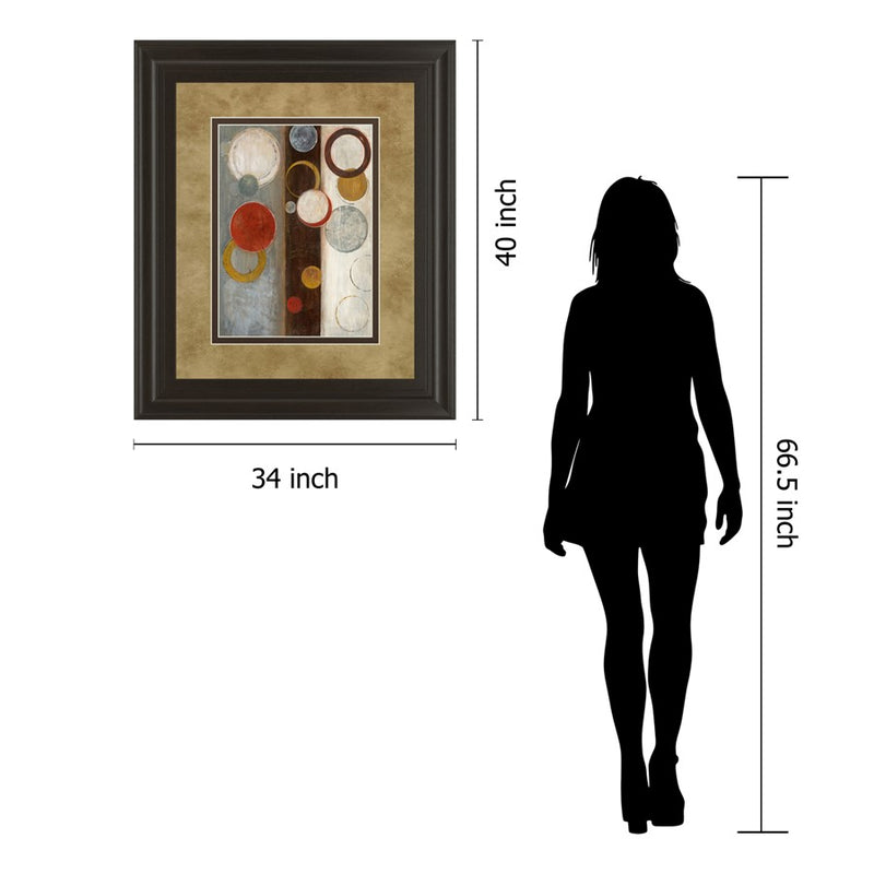 Classy Living Crescent Moon I Wall Art Double Mat 34"x40", Chocolate