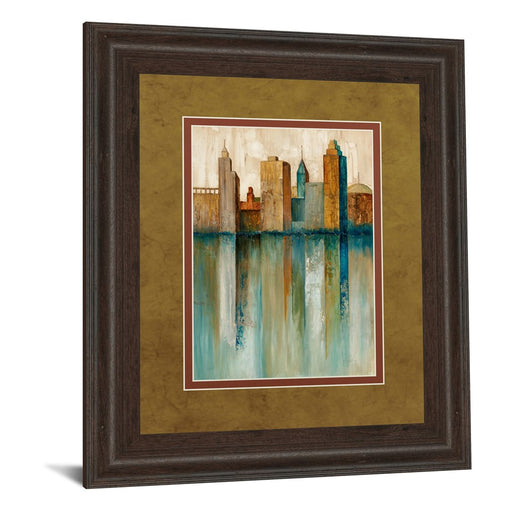 Classy Living Golden Skyline Mirage Wall Art Double Mat 40"x34", Cinnamon