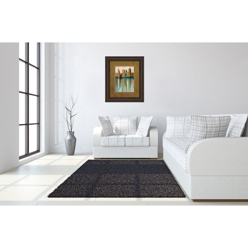 Classy Living Golden Skyline Mirage Wall Art Double Mat 40"x34", Cinnamon
