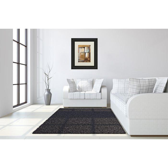 Classy Living Textured Harmony Wall Art Double Mat 34"x40", Chocolate
