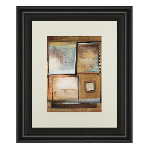 Classy Living Muted Geometry Wall Art Double Mat 34"x40", Chocolate