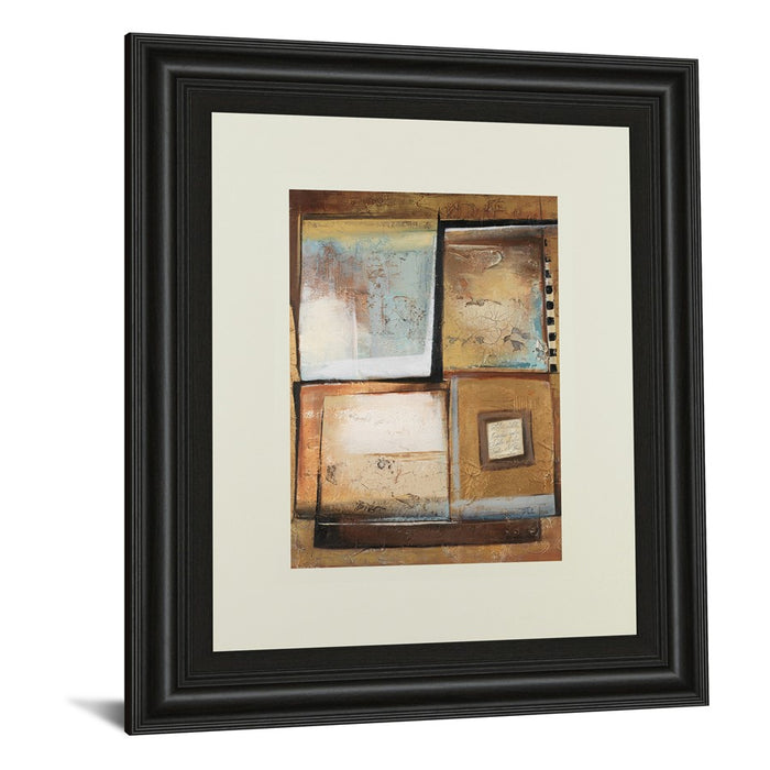 Classy Living Muted Geometry Wall Art Double Mat 34"x40", Chocolate