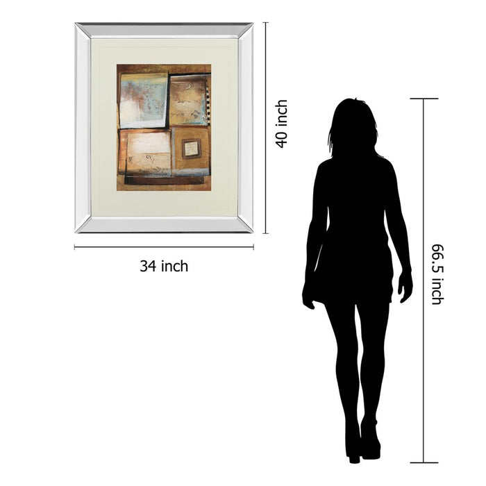 Classy Living Muted Geometry Wall Art 34"x40", Mirrored