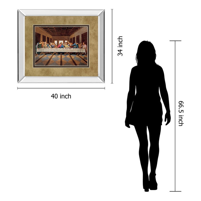 Classy Living Last Supper Scene Wall Art 40"x34", Mirrored