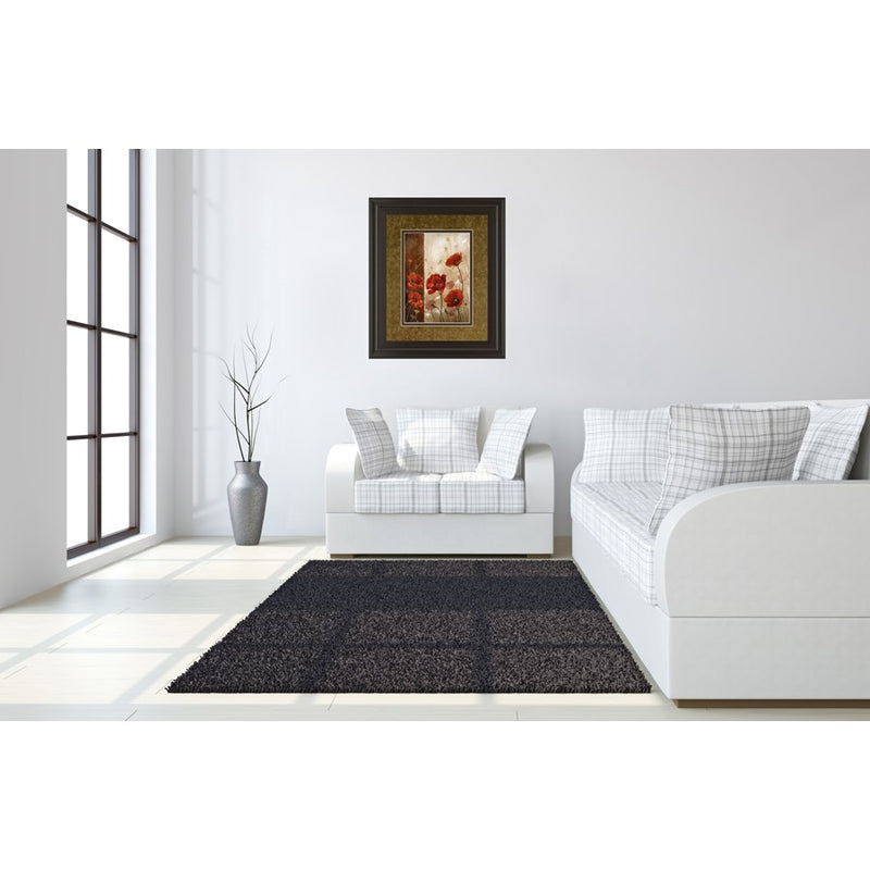 Classy Living WIId Poppies I Wall Art Double Mat 34"x40", Chocolate
